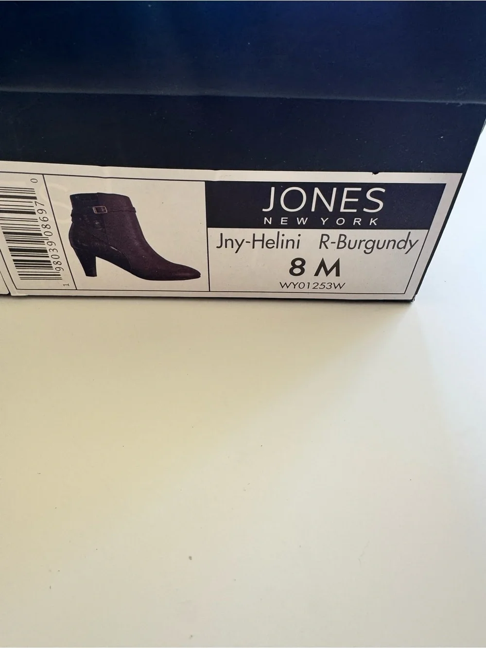 Jones New York Plum Ankle Booties with Croc-Texture and Buckle NWT size 8